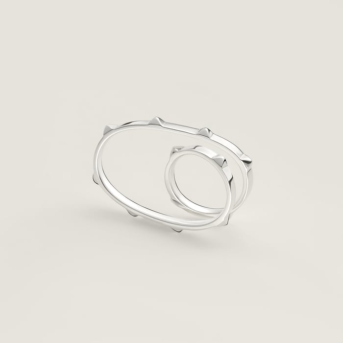 Sans Coloris Hermès Clou d'H Double Ring