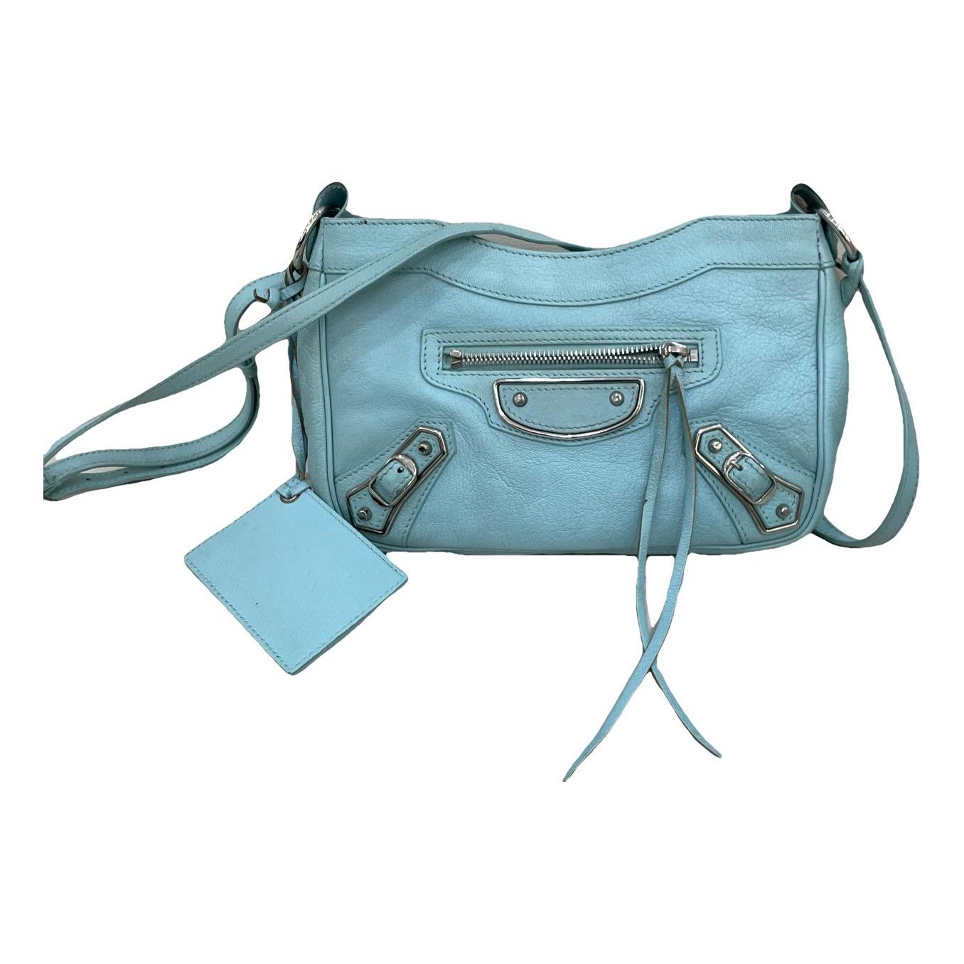 Hip leather handbag