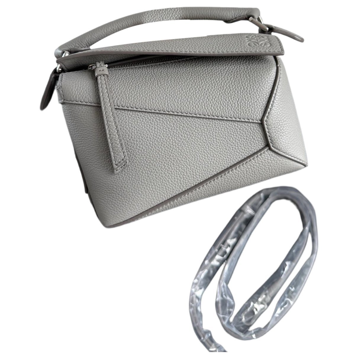Puzzle leather handbag