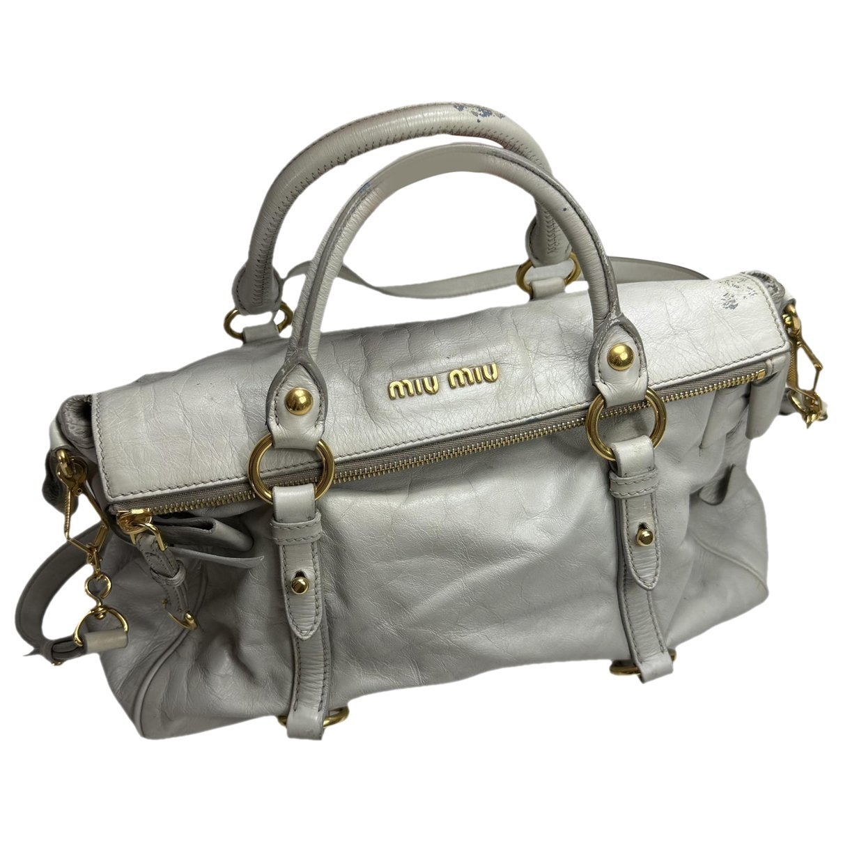 Bow bag leather handbag