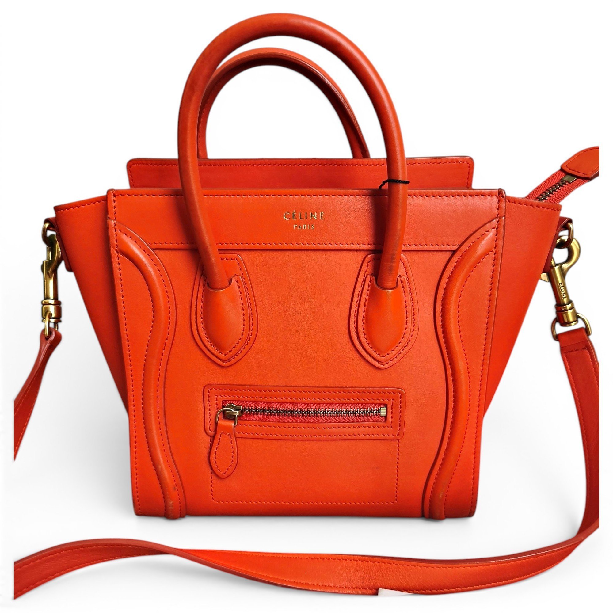 Nano Luggage leather crossbody bag