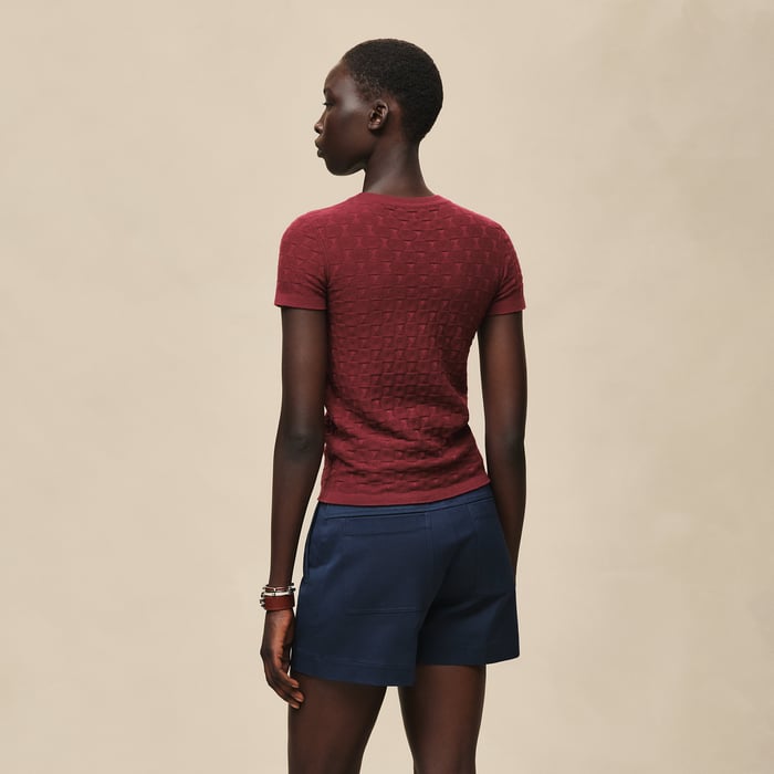 Rouge Carmin "Medor" Short-sleeve Sweater