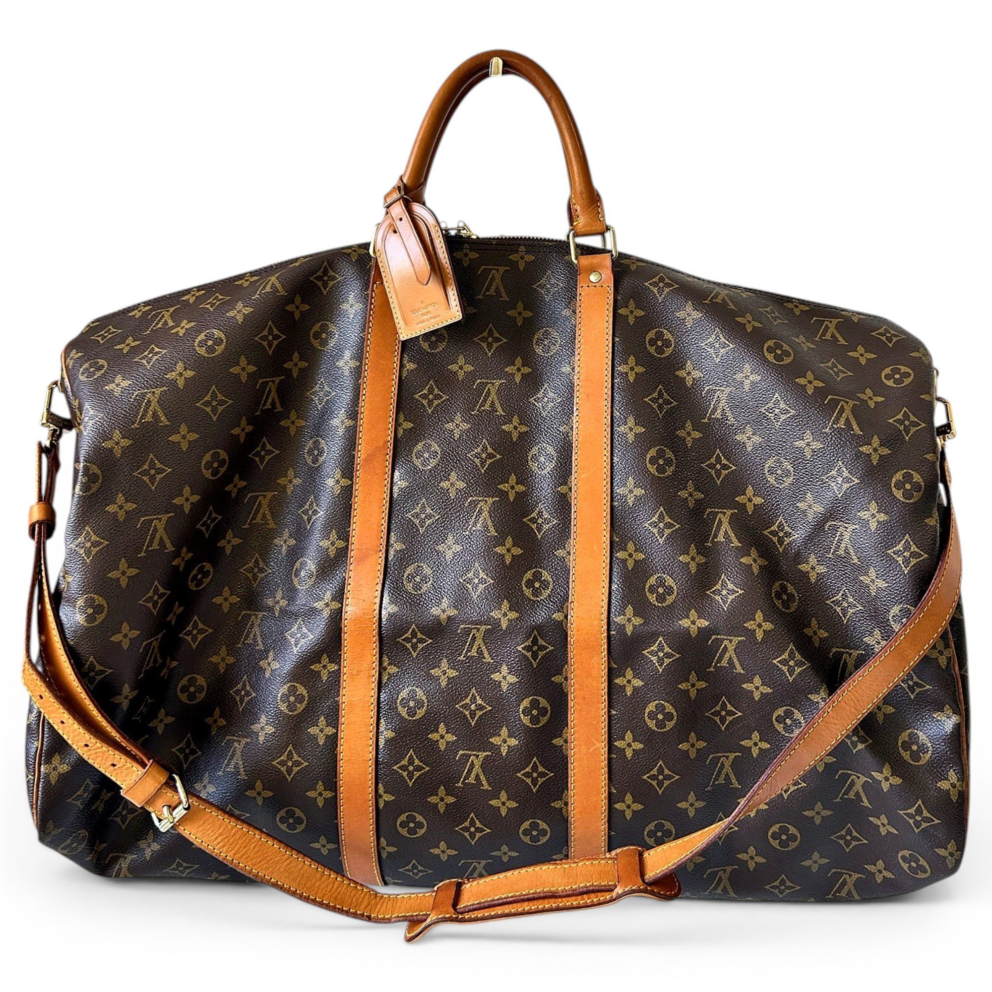 Keepall leather travel bag