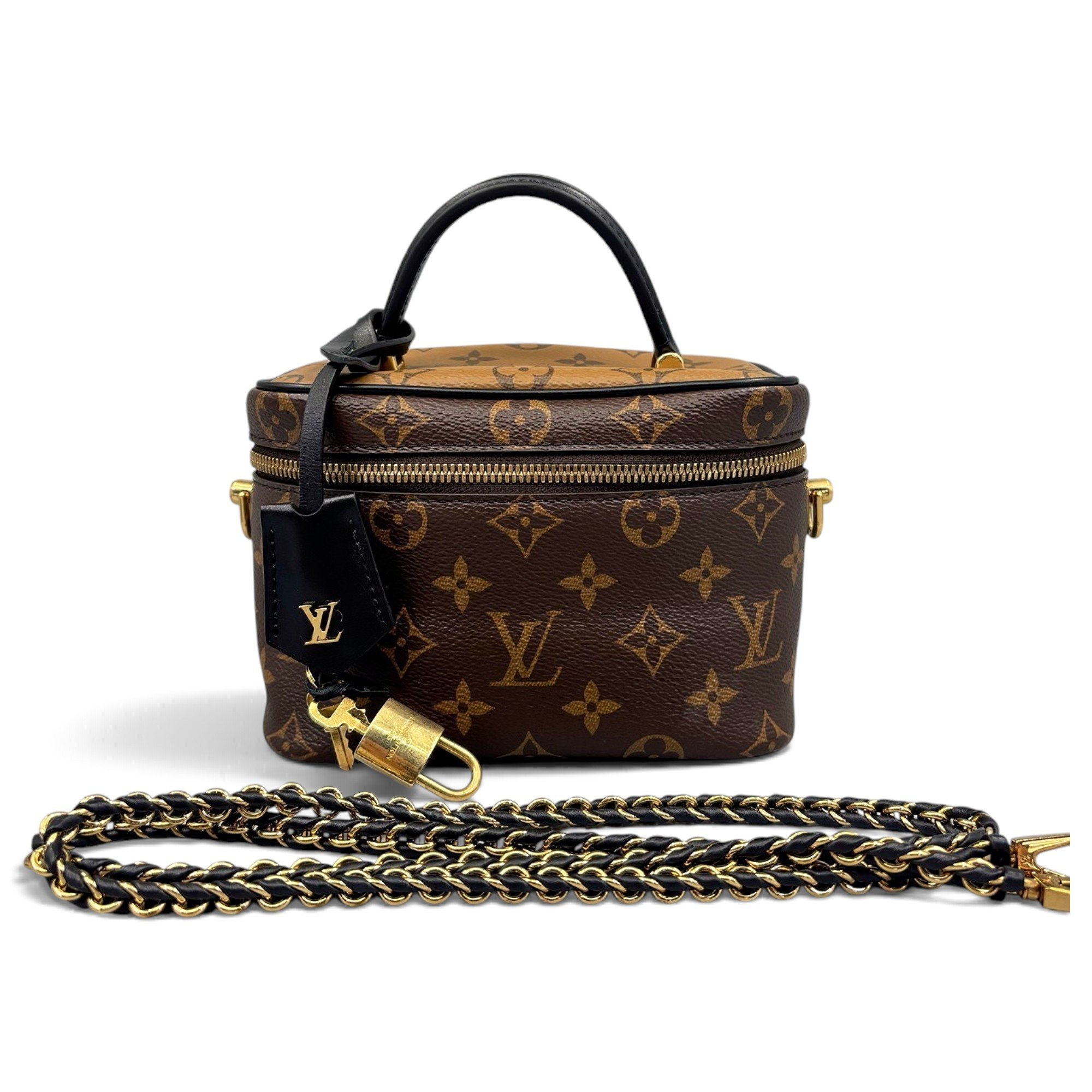 Vanity leather handbag