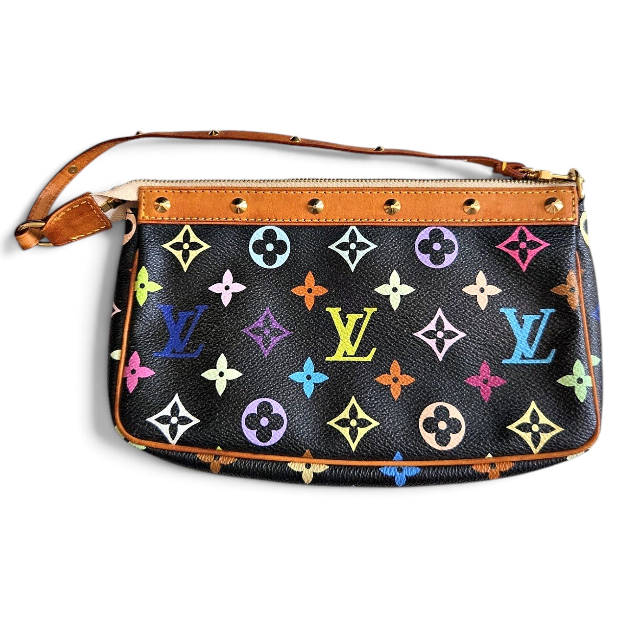 Leather clutch bag