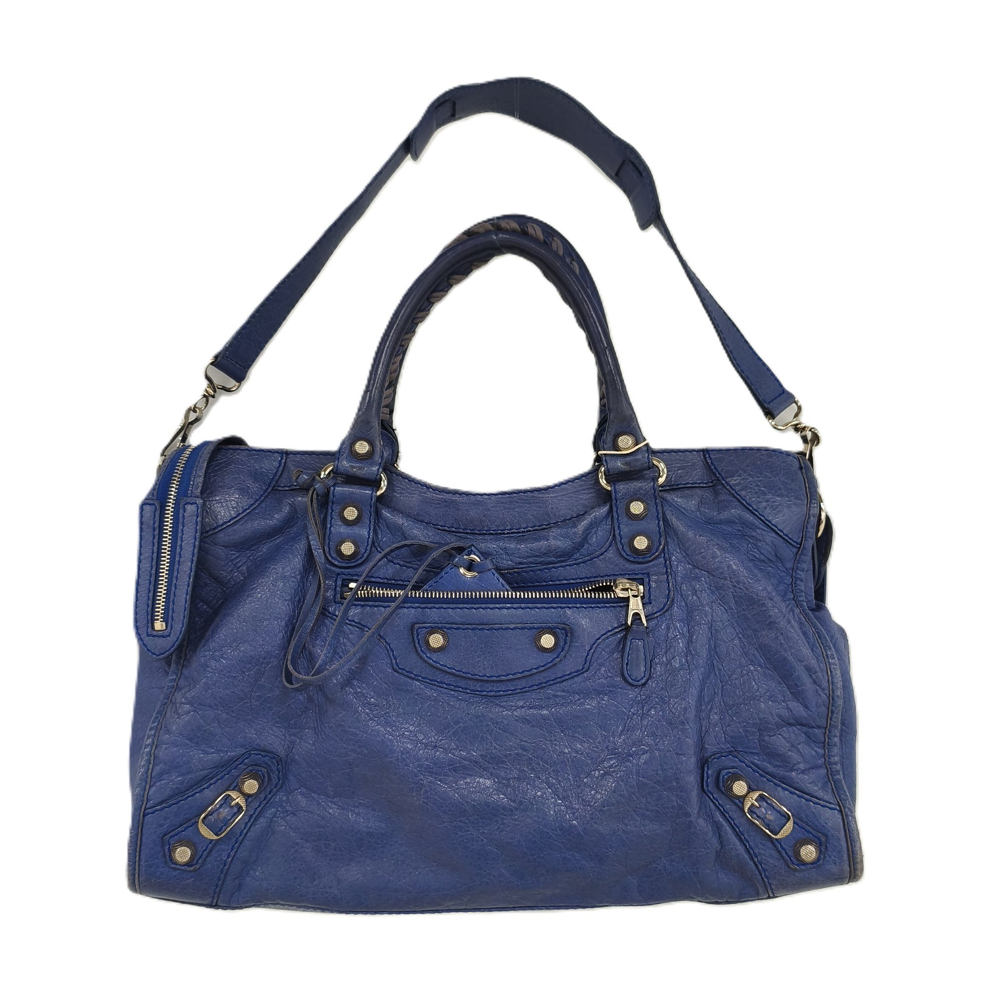 City leather handbag