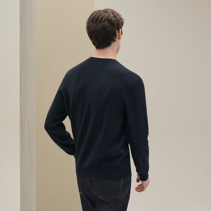 Marine Cashmere "Casaque Ombree" Crewneck Sweater