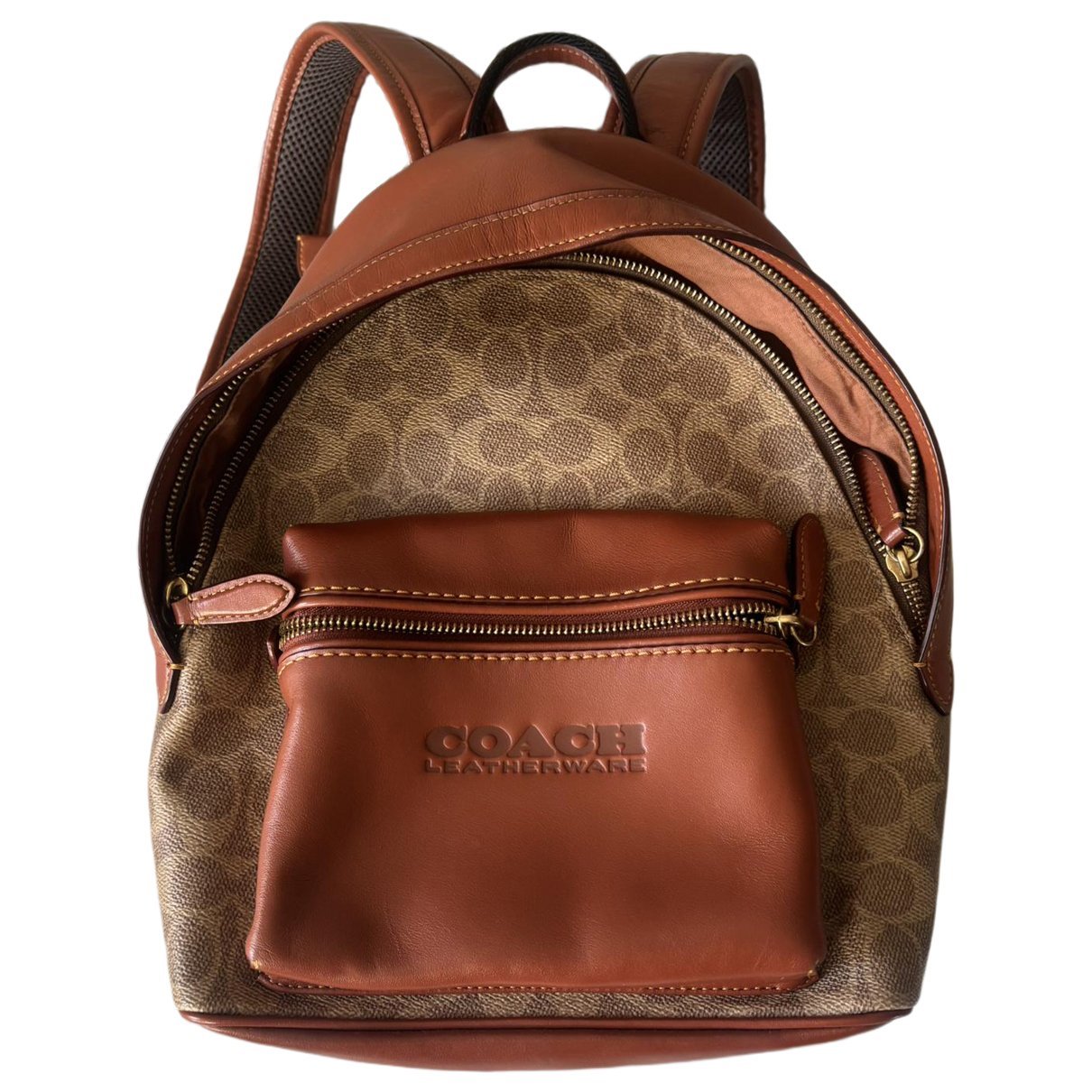 Campus leather backpack