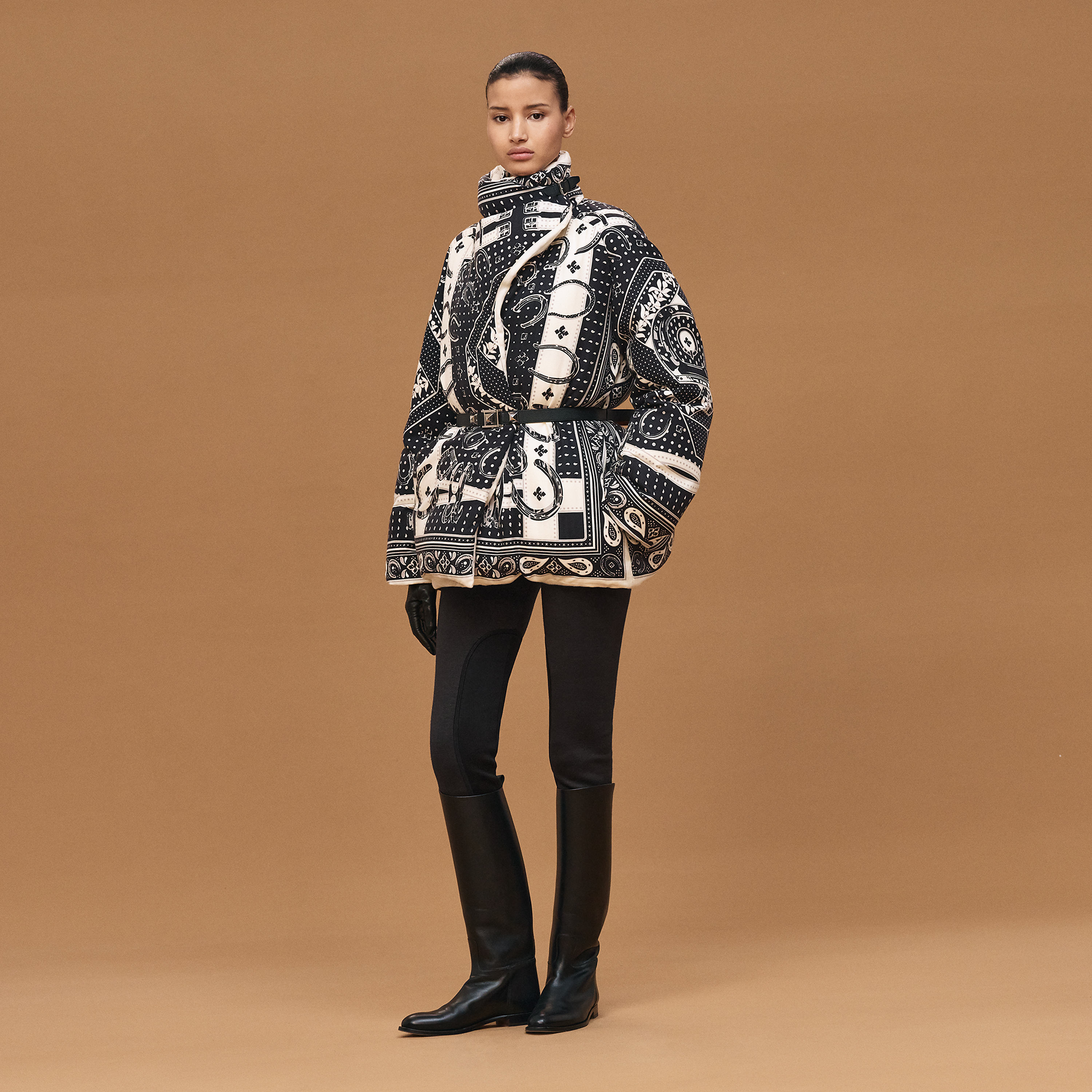 "Porte-Bonheur Chevron" coat
