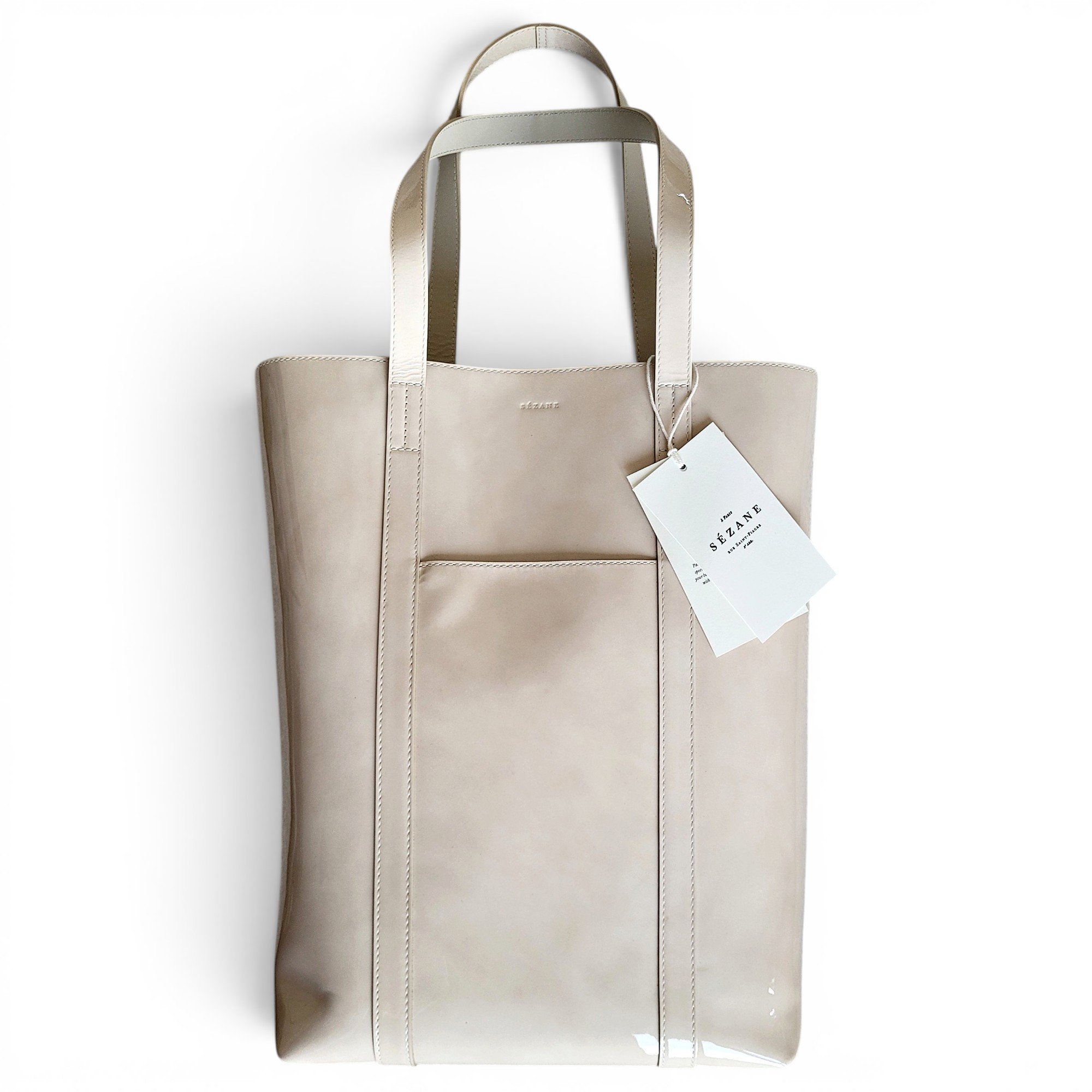 Patent leather tote