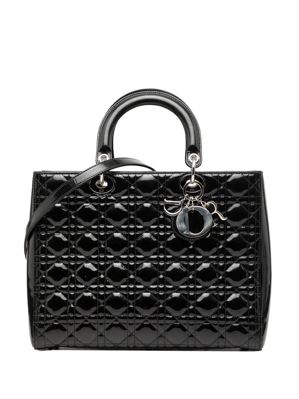 2013 Large Patent Cannage Lady Dior satchel