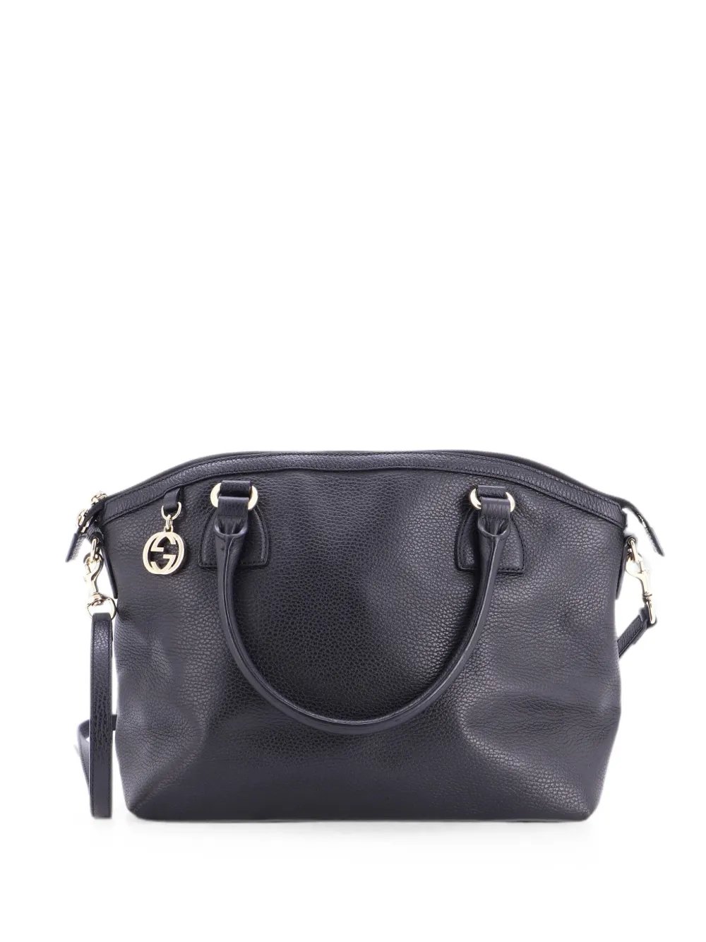 GG Charm Convertible Dome Leather Medium satchel