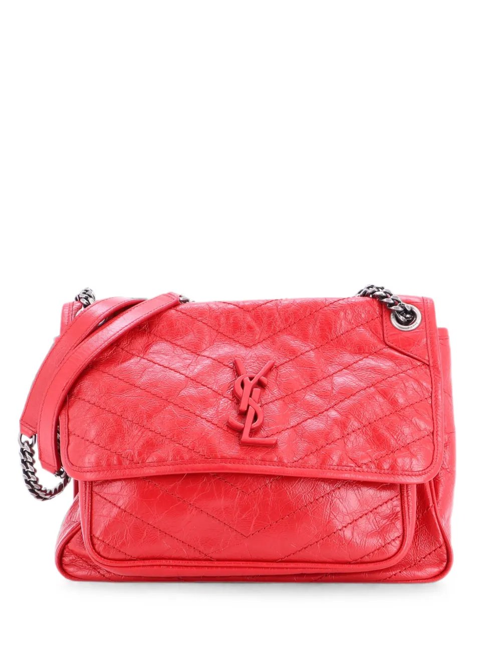 Niki Chain Flap Bag Matelasse Chevron Leather Medium shoulder bag