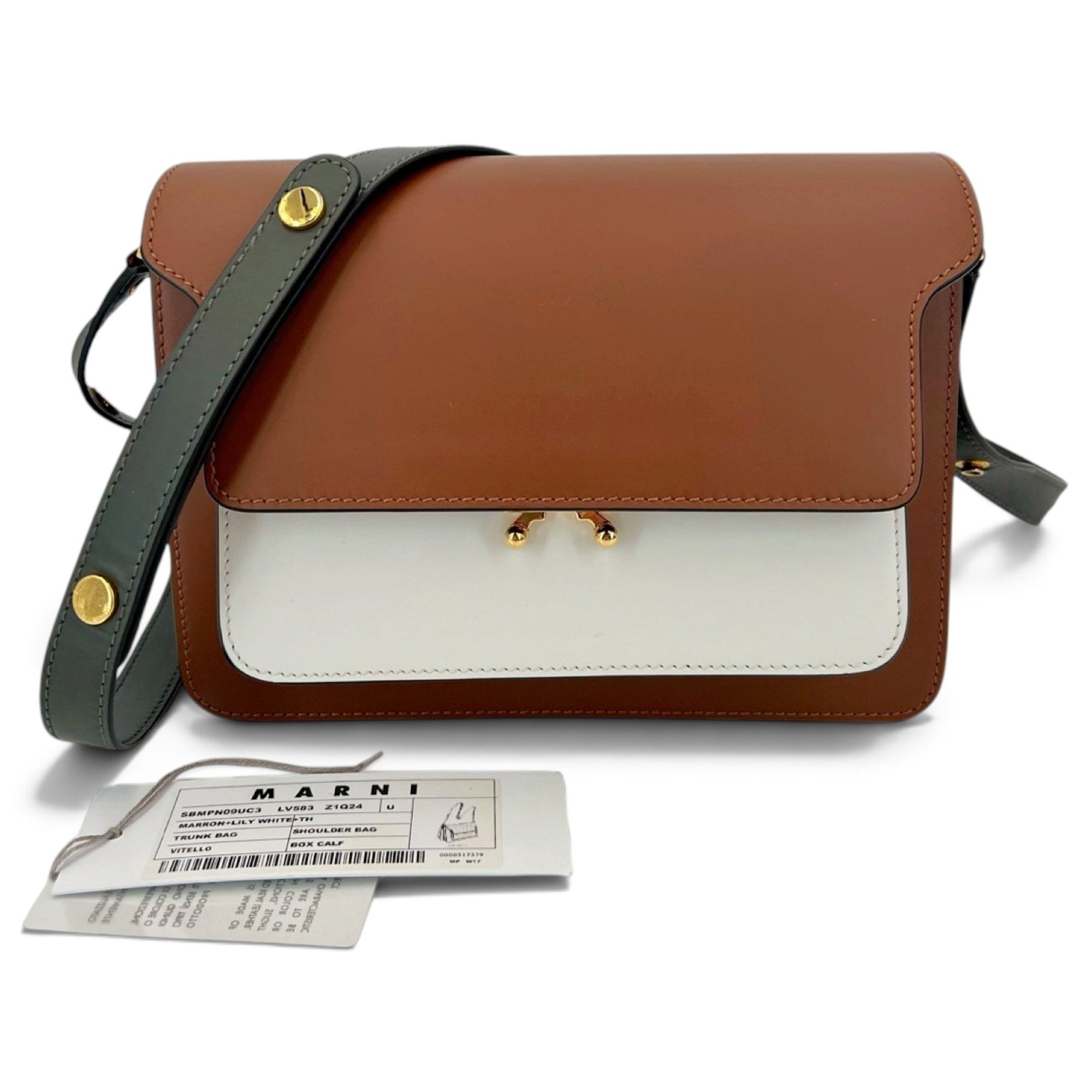Marni Trunk leather crossbody bag