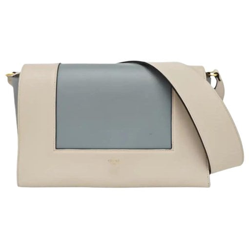 Frame leather handbag
