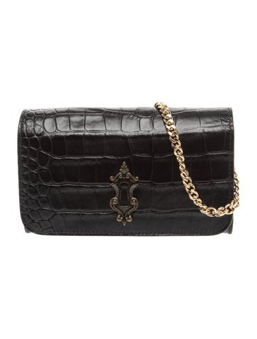 Moschino Embossed Leather Crossbody Bag