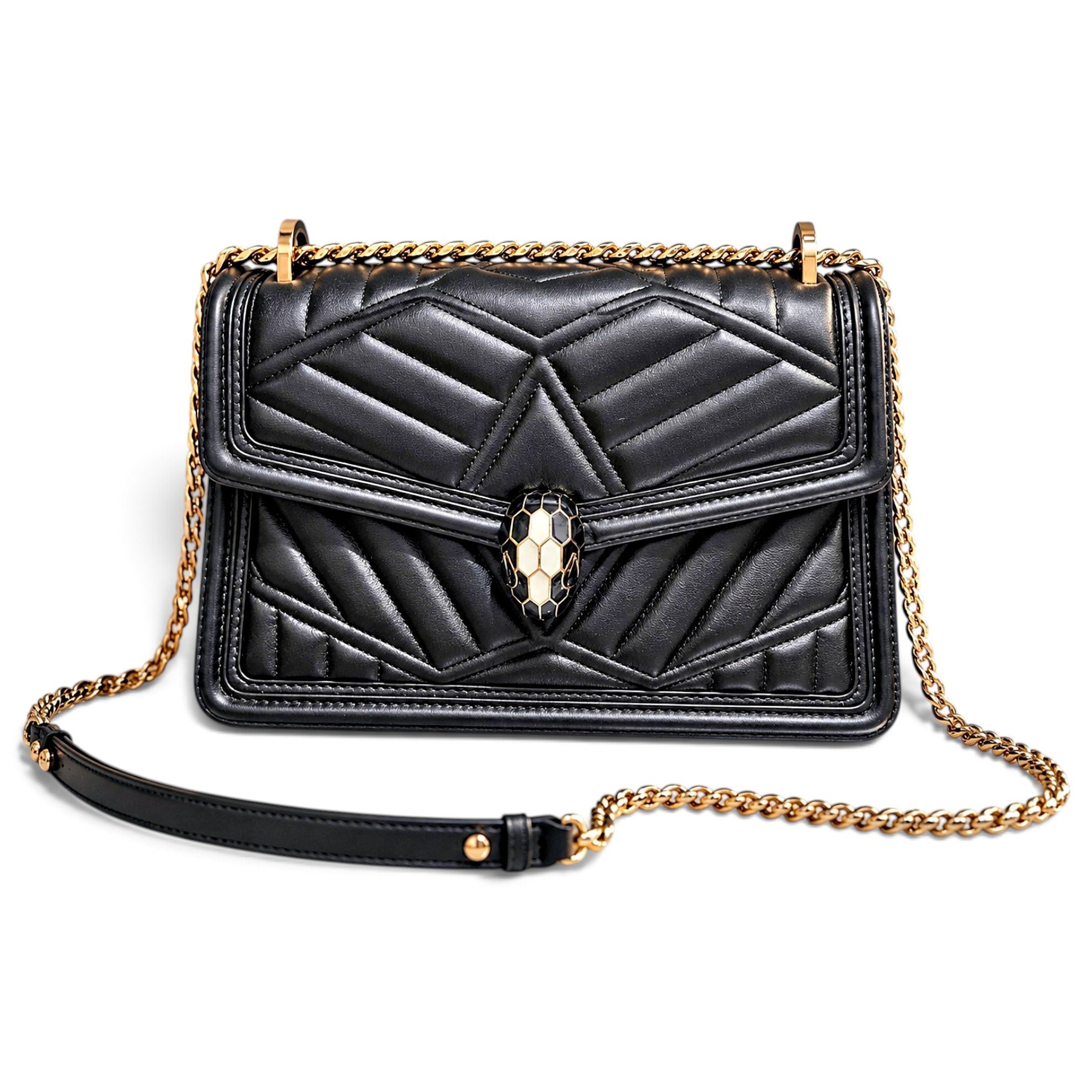 Serpenti leather handbag