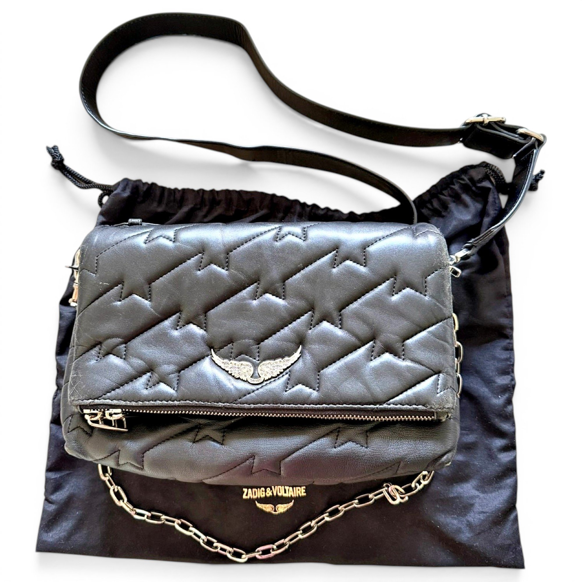 Rock leather crossbody bag