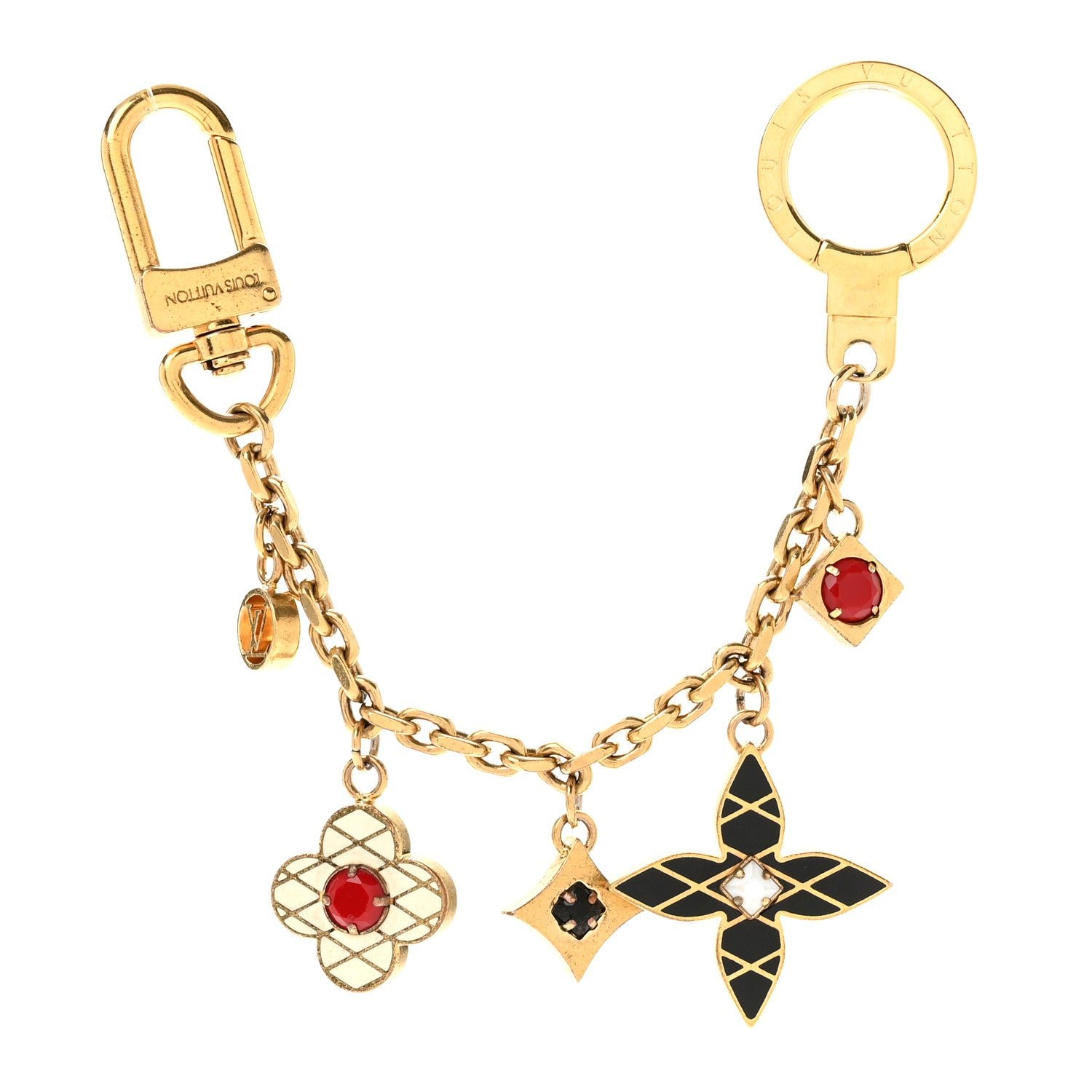 Louis Vuitton Malletage Blossom Bag Charm Chain Gold