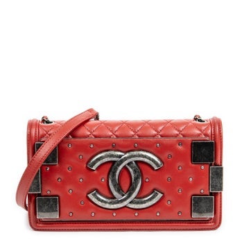 Leather Studded Horizontal Boy Brick Flap