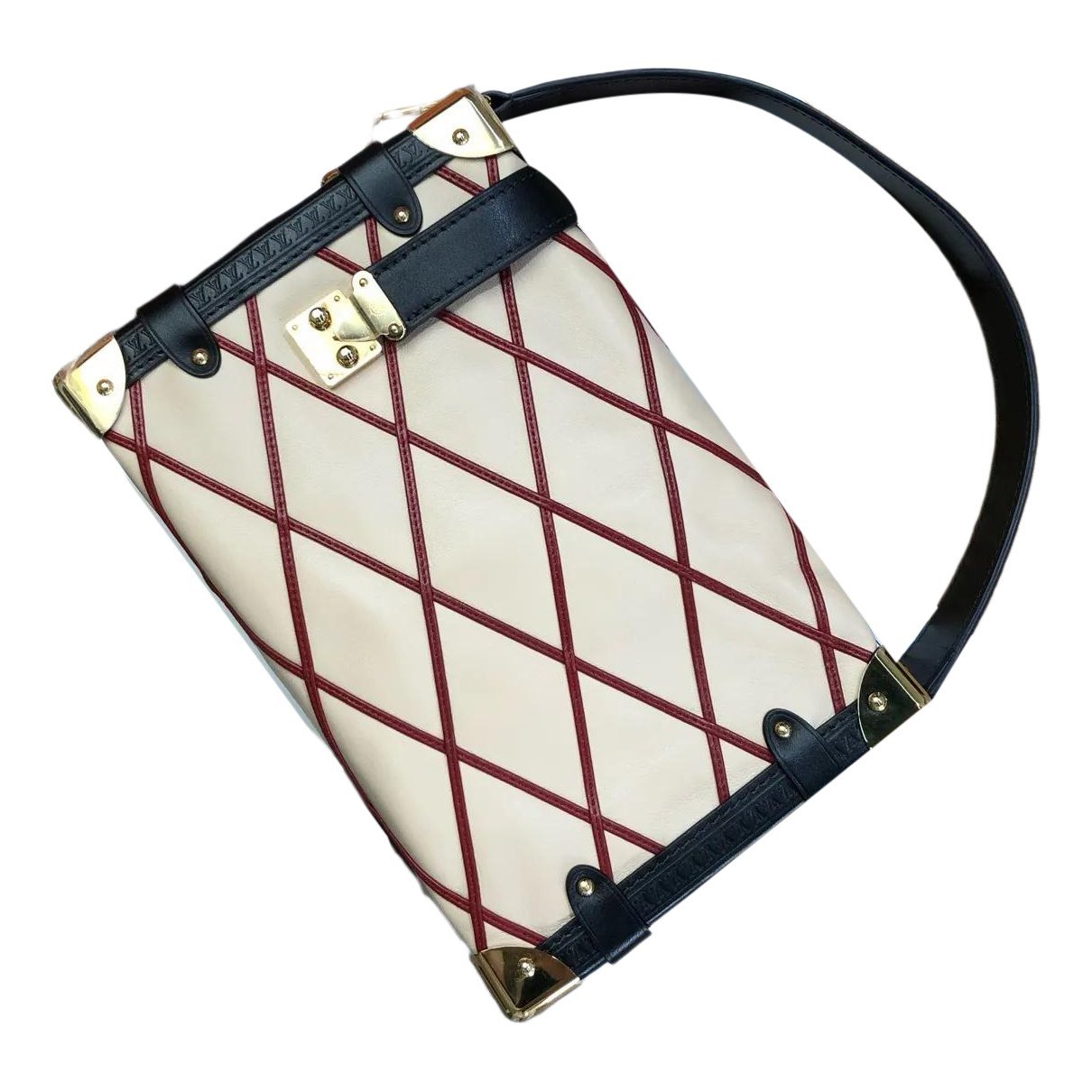 Side Trunk leather crossbody bag