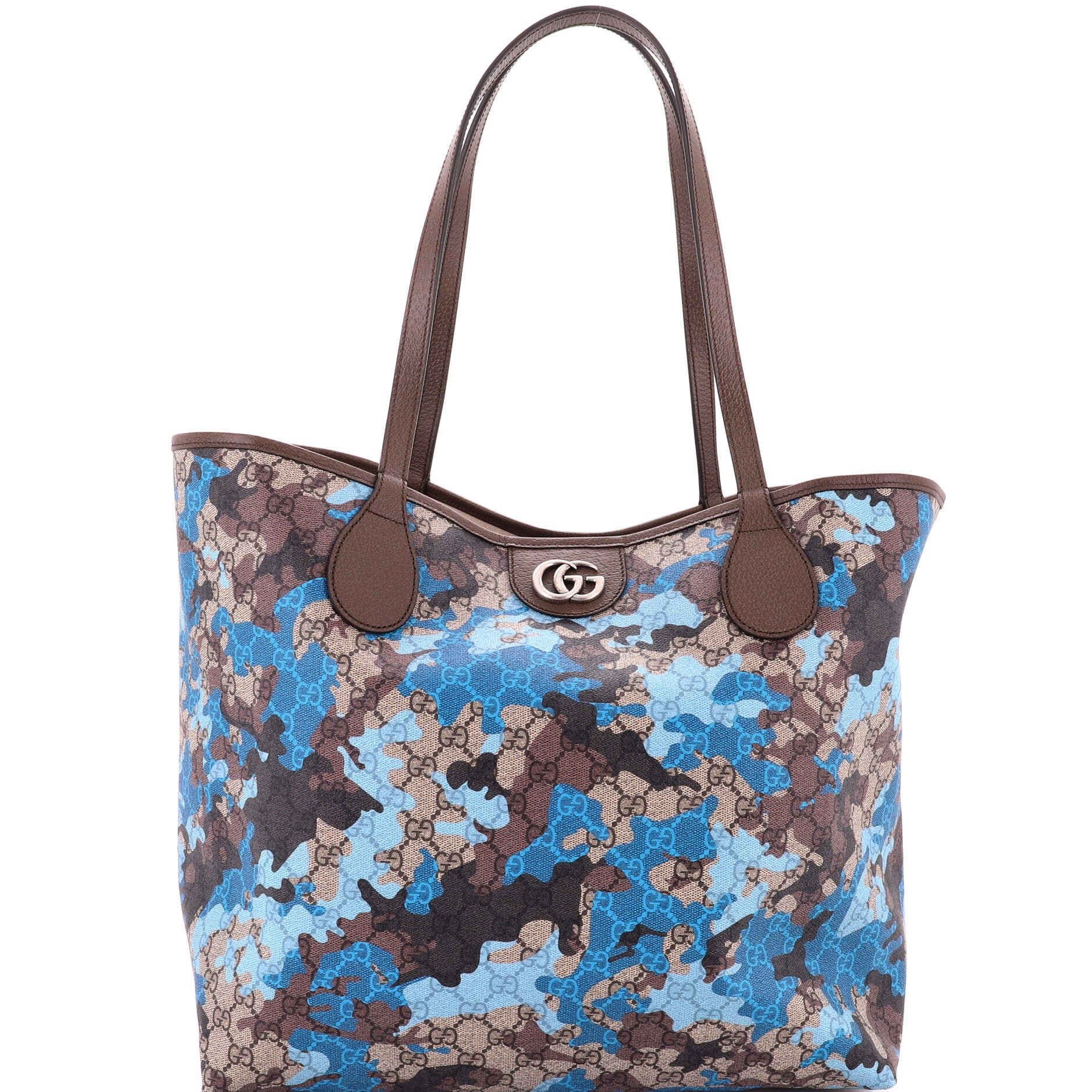 Ophidia GG Open Tote GG Camouflage Coated Canvas Large