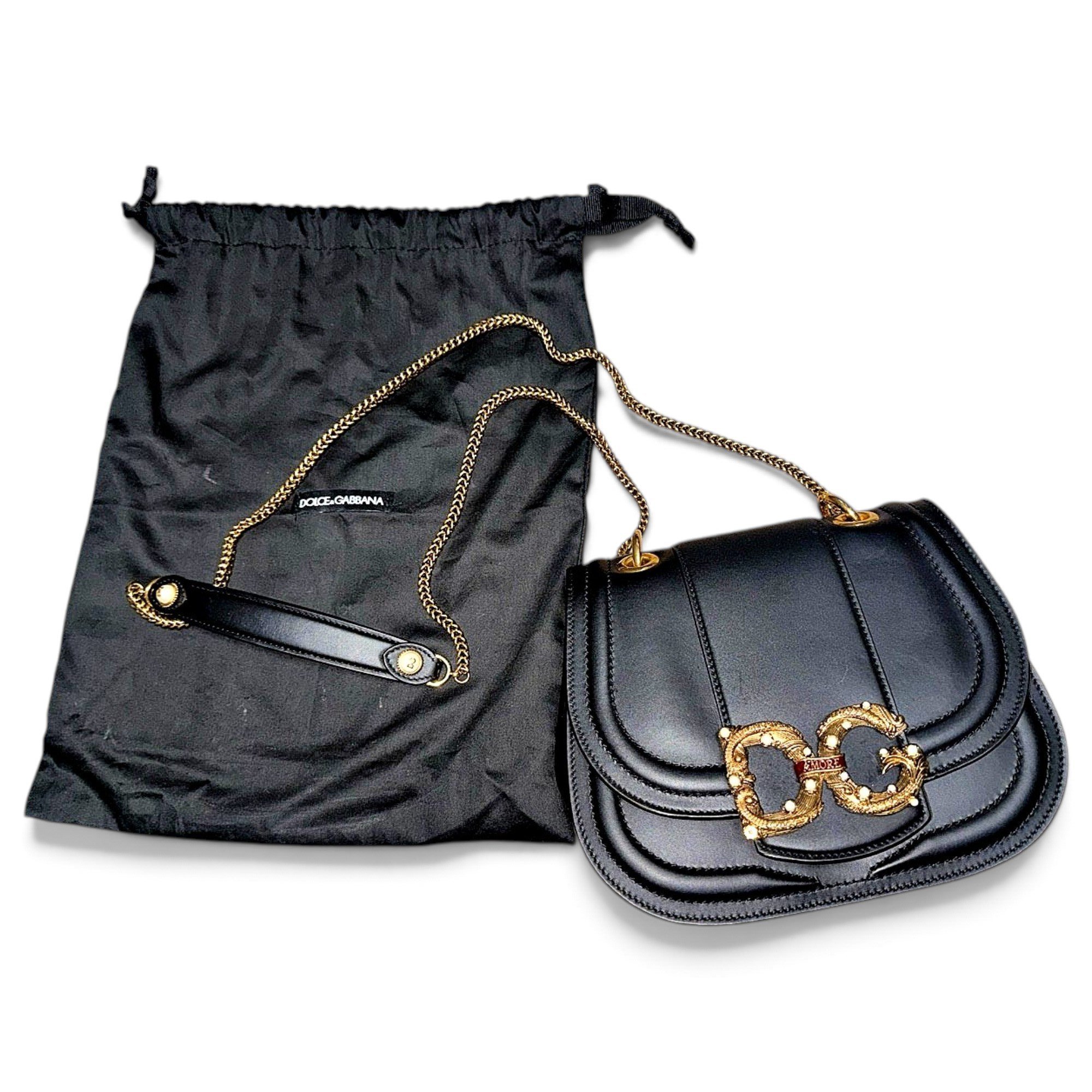 Dolce & Gabbana DG Amore leather crossbody bag