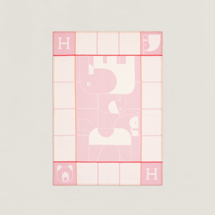 Rose Quartz Animaux Blocks Blanket