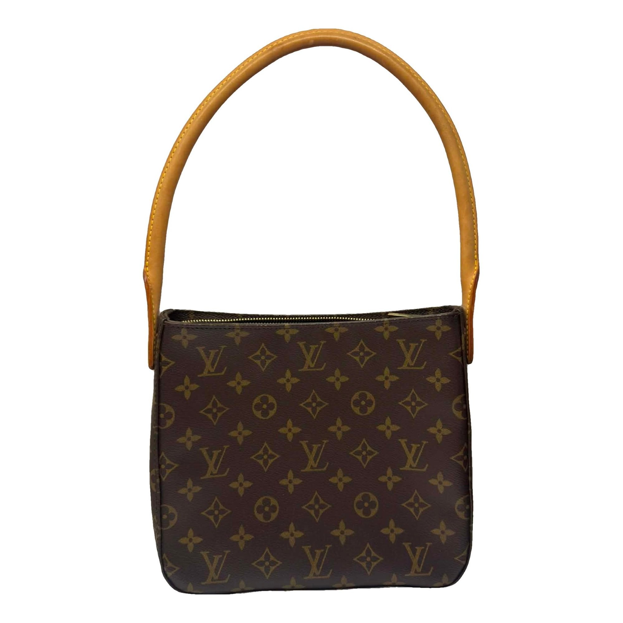 Looping leather handbag