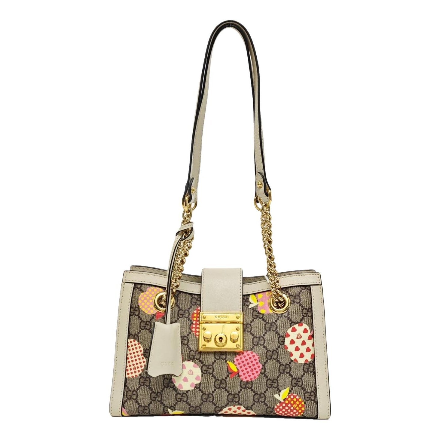 Padlock leather handbag