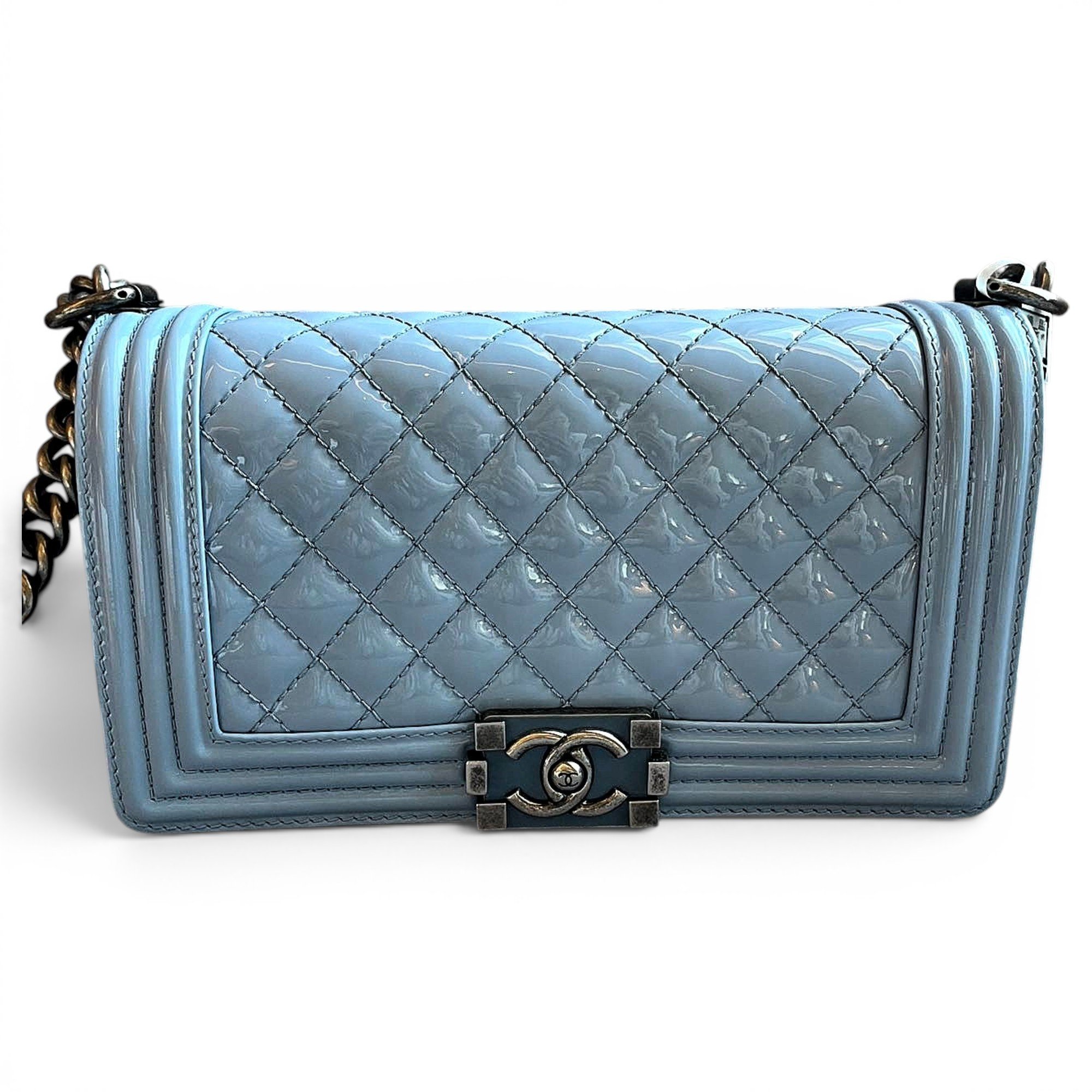 Boy patent leather crossbody bag