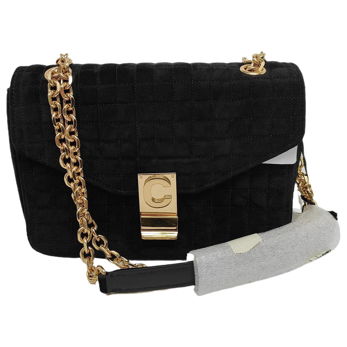 Black Belt vegan leather handbag