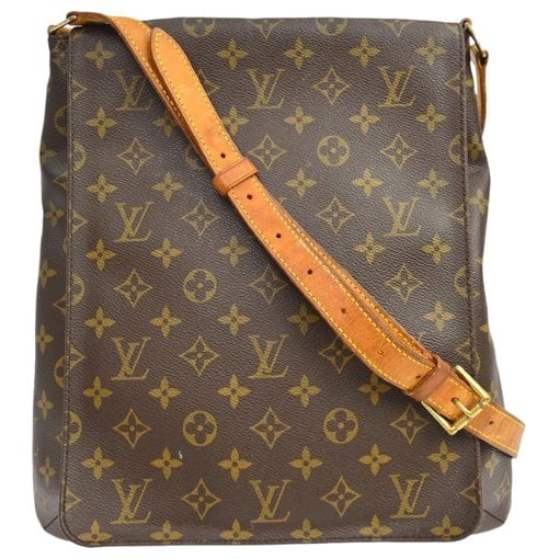 Musette cloth handbag