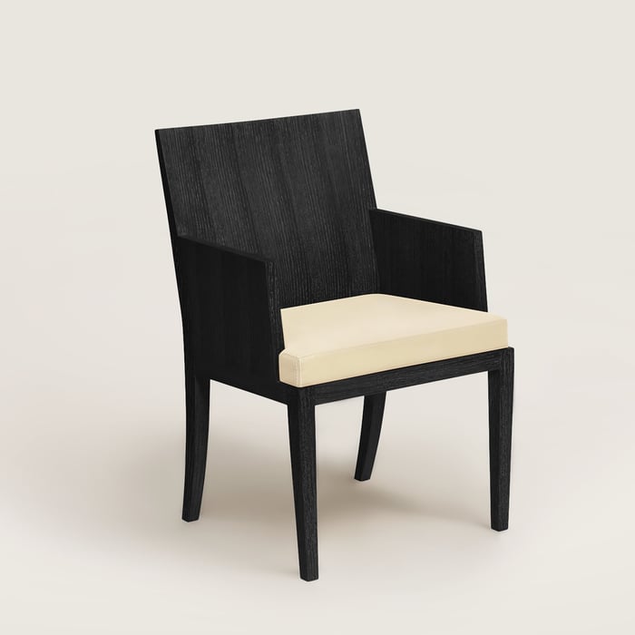 Ivoire Reeditions J.-m. Frank Par Hermès Chair With Armrests
