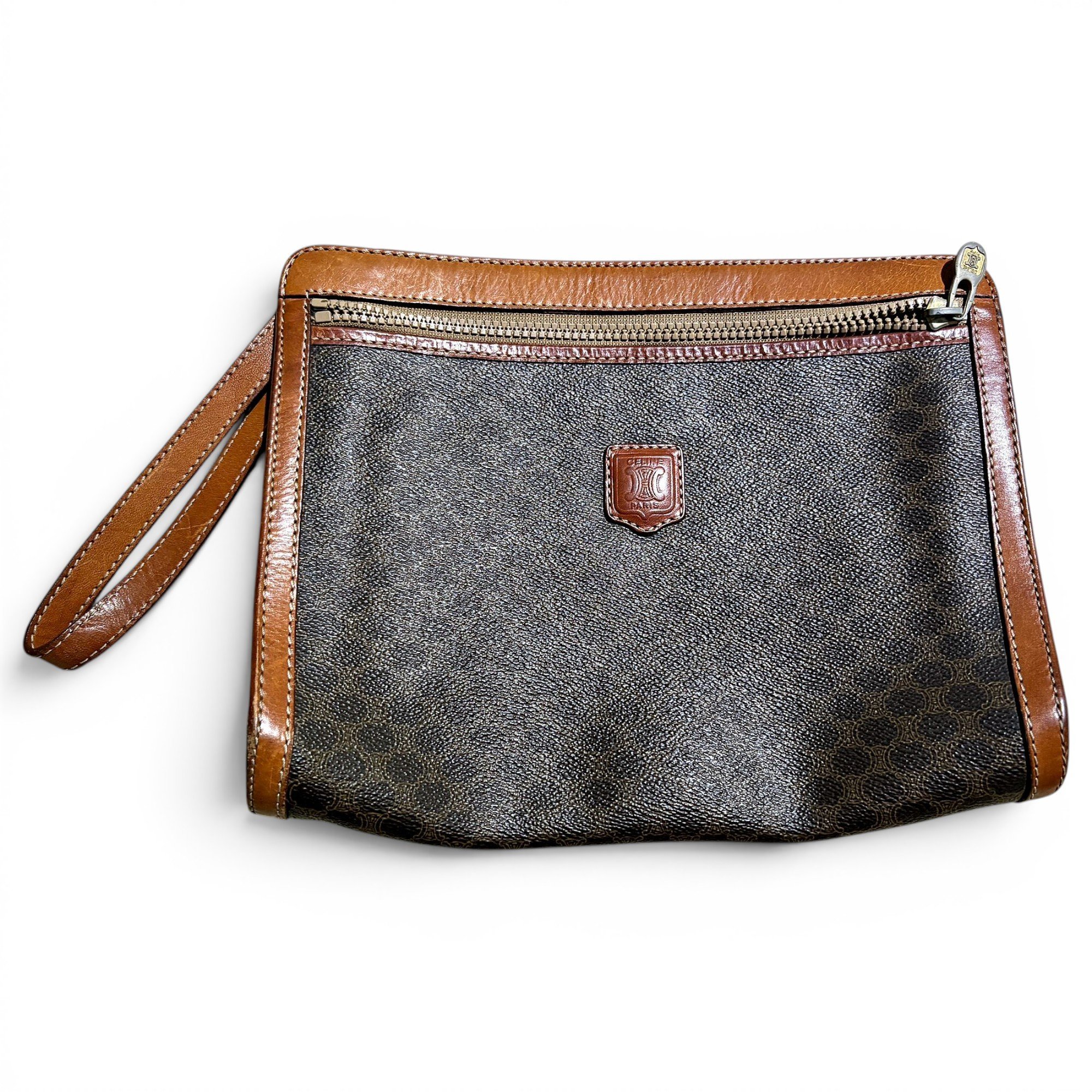 Triomphe Vintage cloth clutch bag