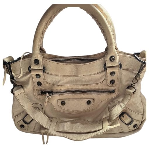 City leather handbag