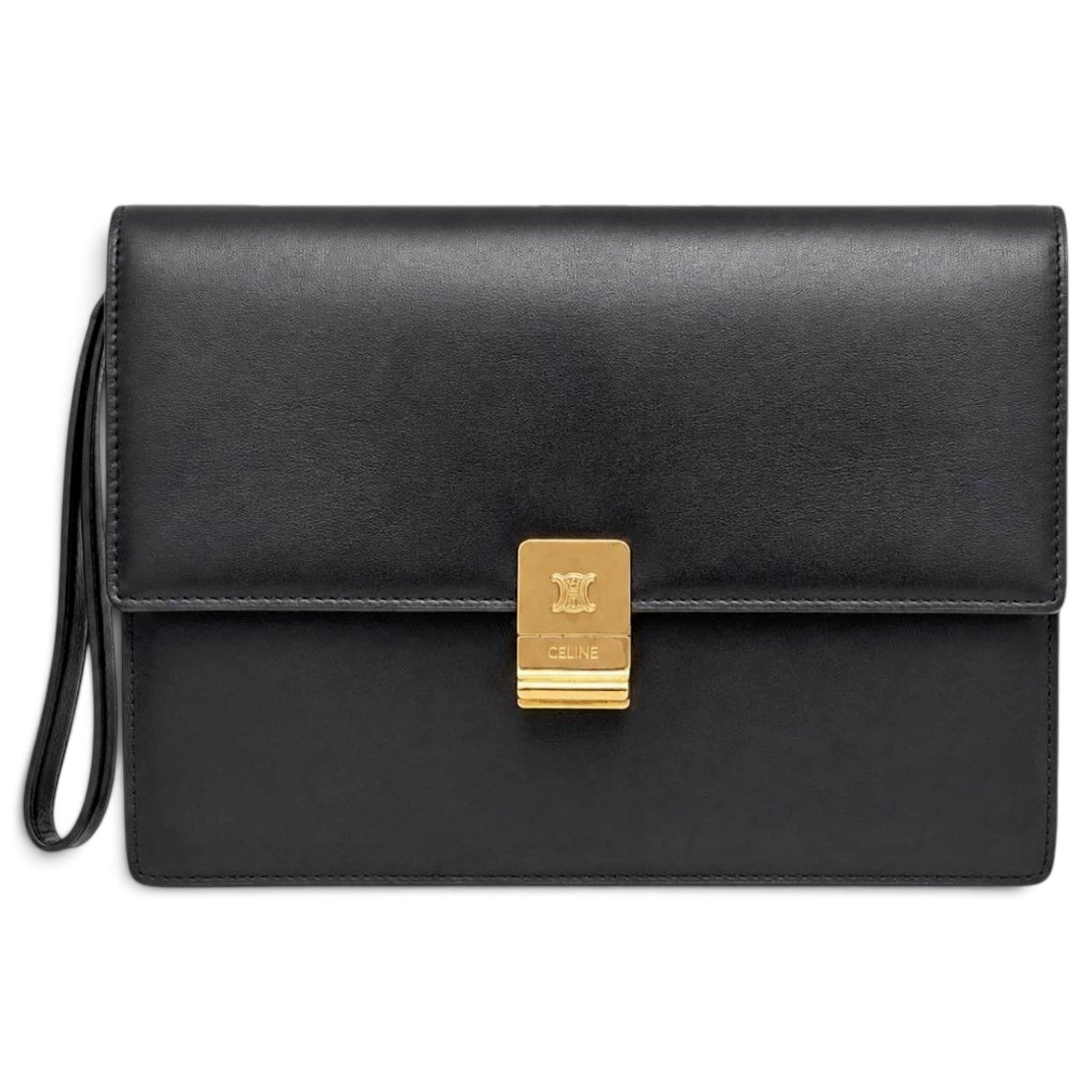 Leather clutch bag