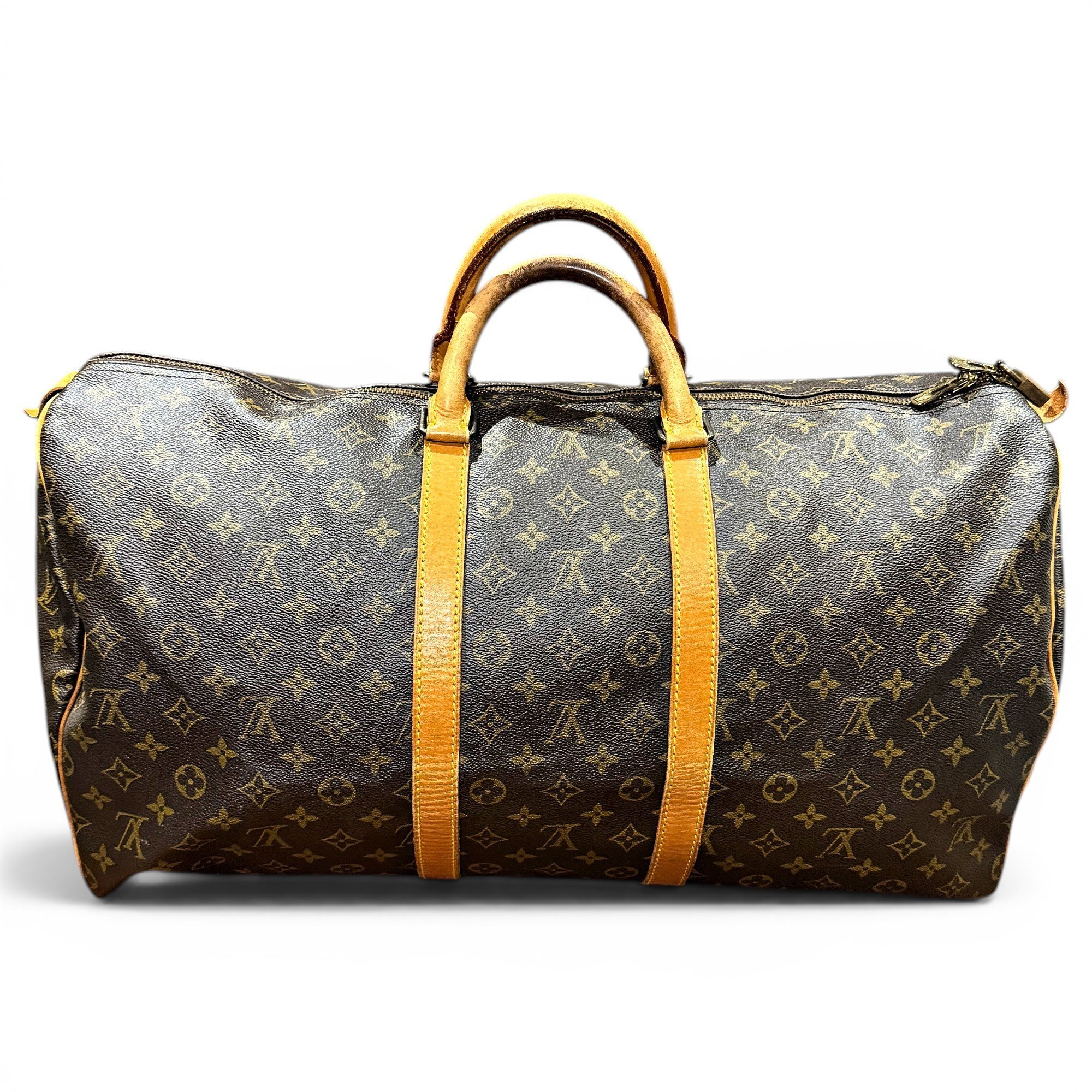 Keepall leather travel bag