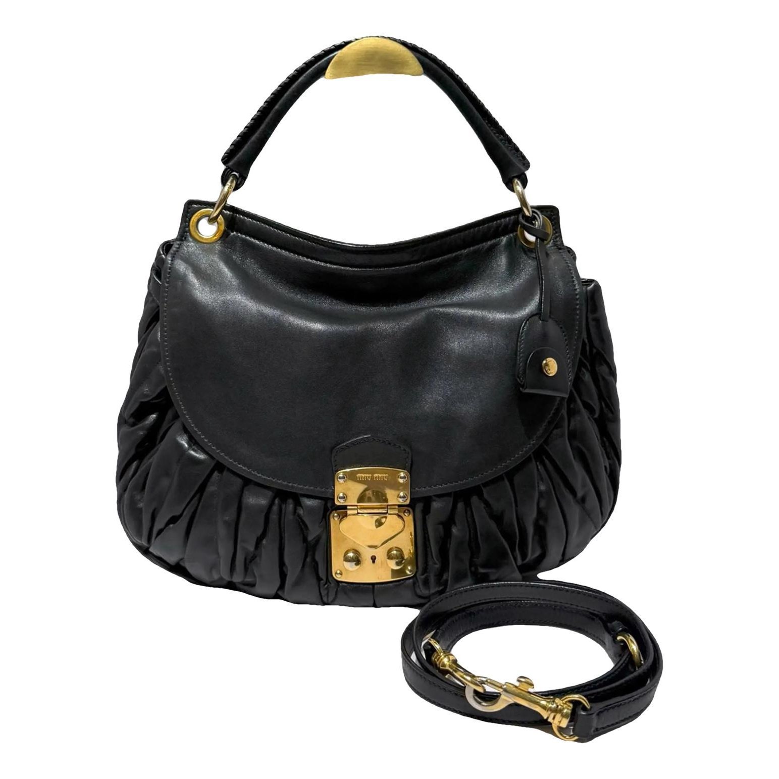 Coffer leather handbag