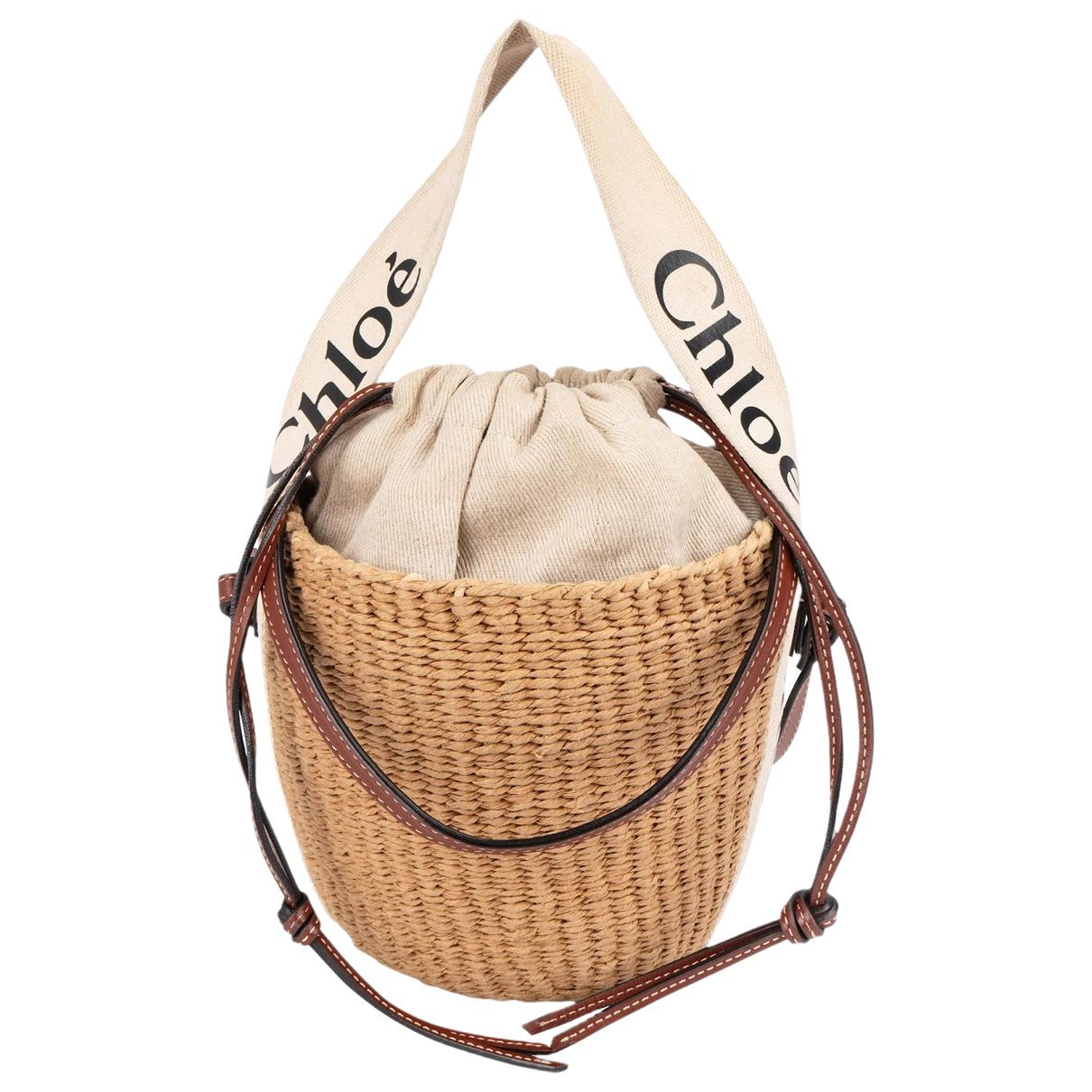 Woody leather handbag