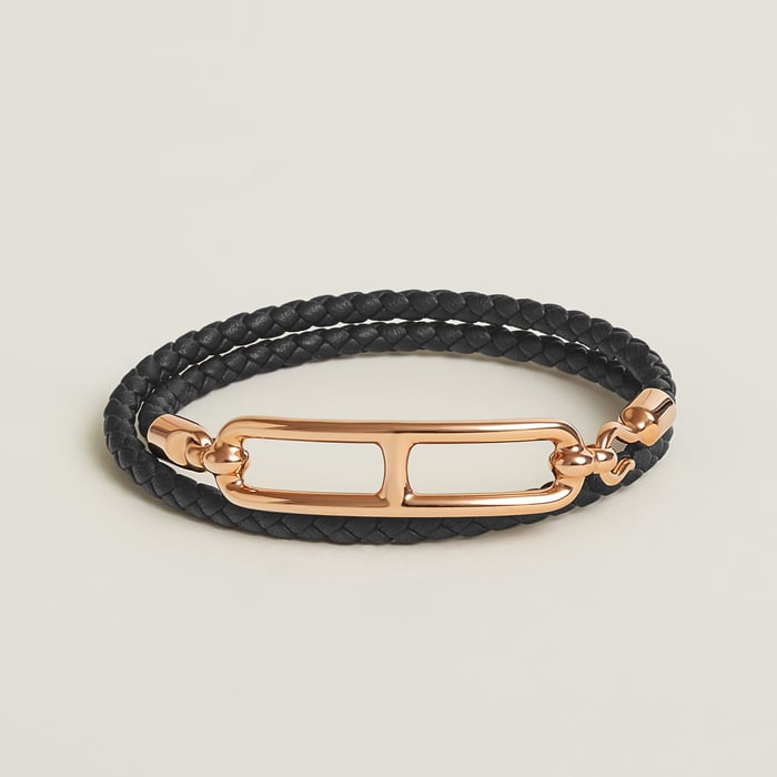 Noir Roulis Double Tour Bracelet