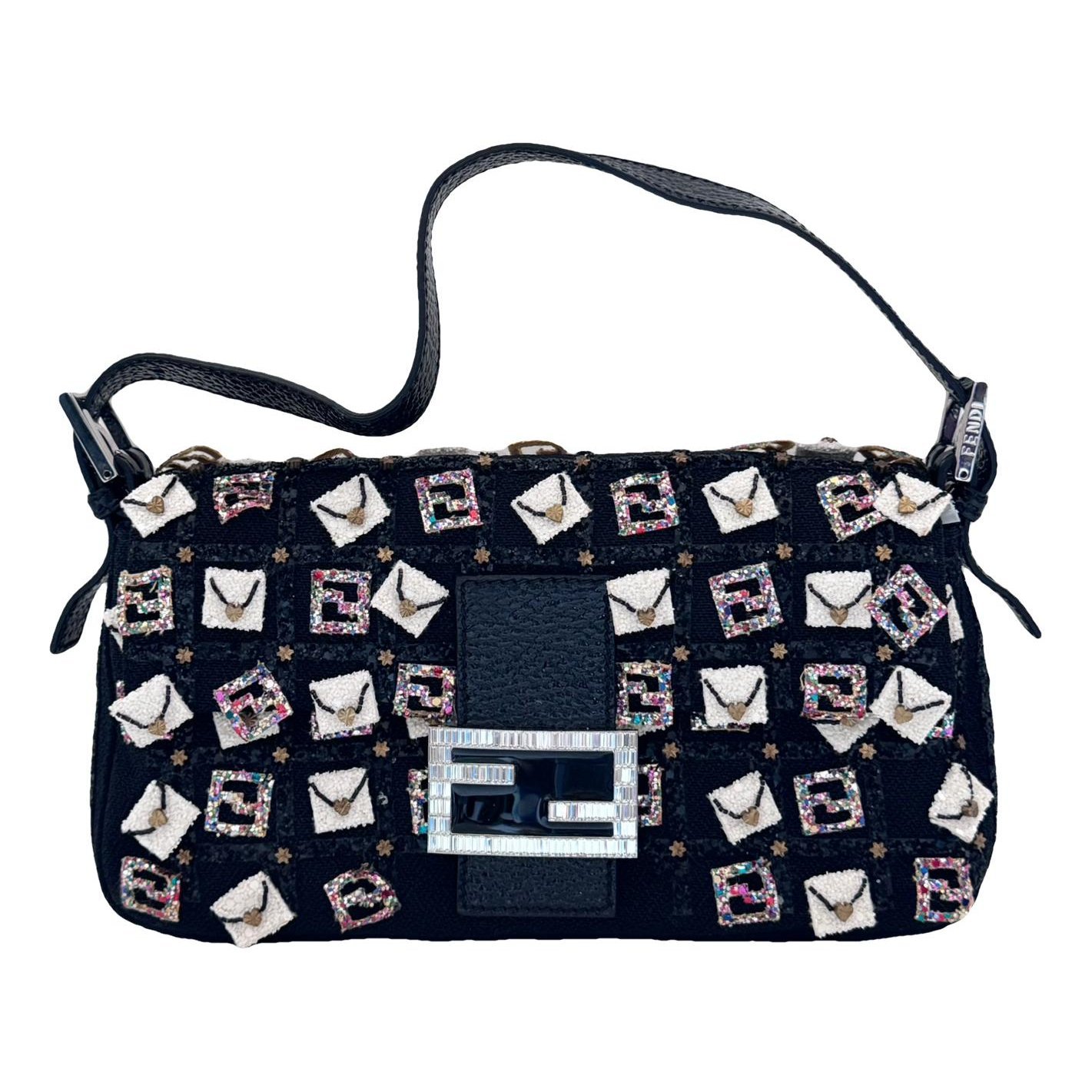 Baguette glitter handbag