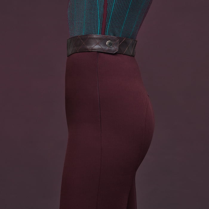 Rouge Bordeaux Pantalon Inspiration Jodhpur