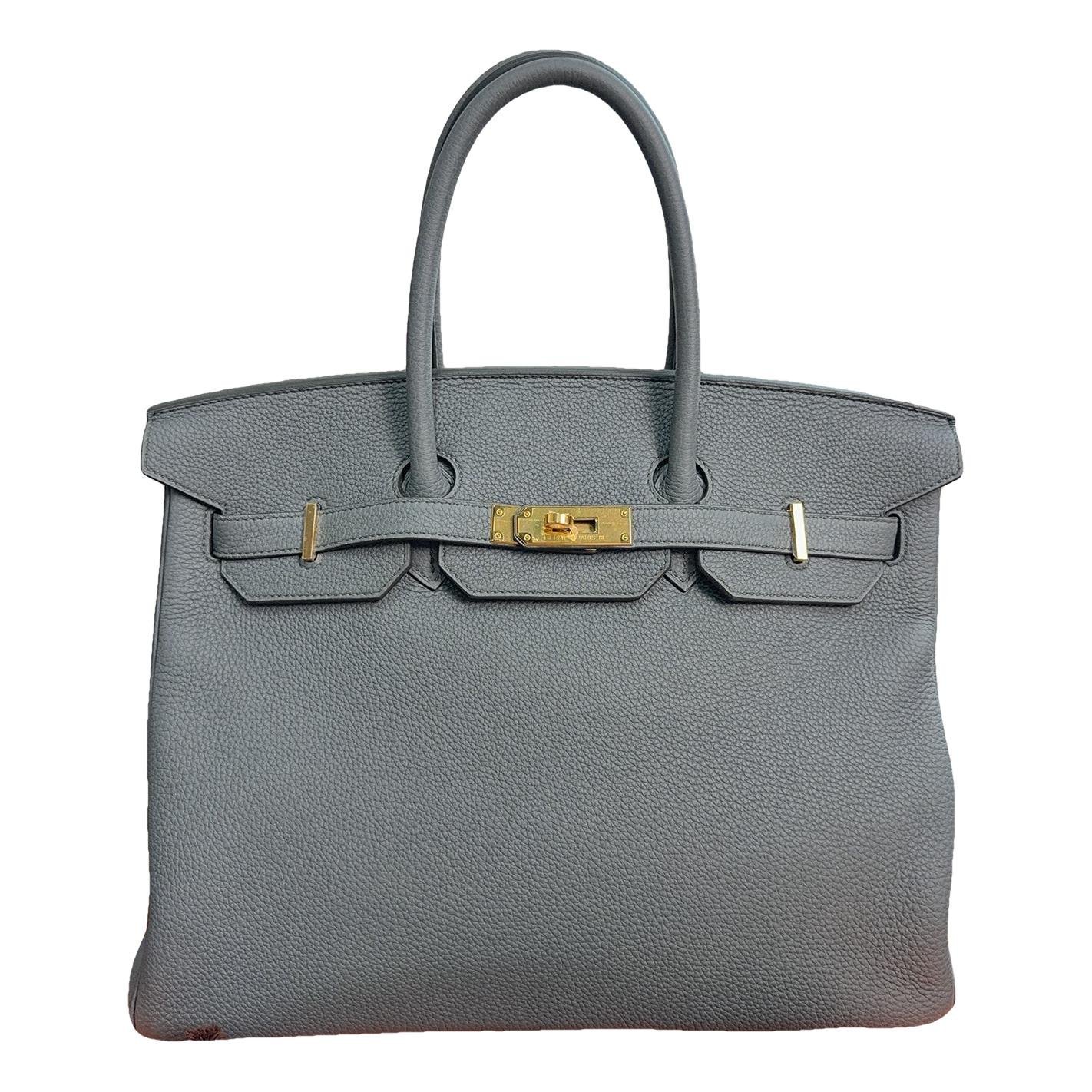 Hermes Birkin Handbag Vert Amande Togo Leather
