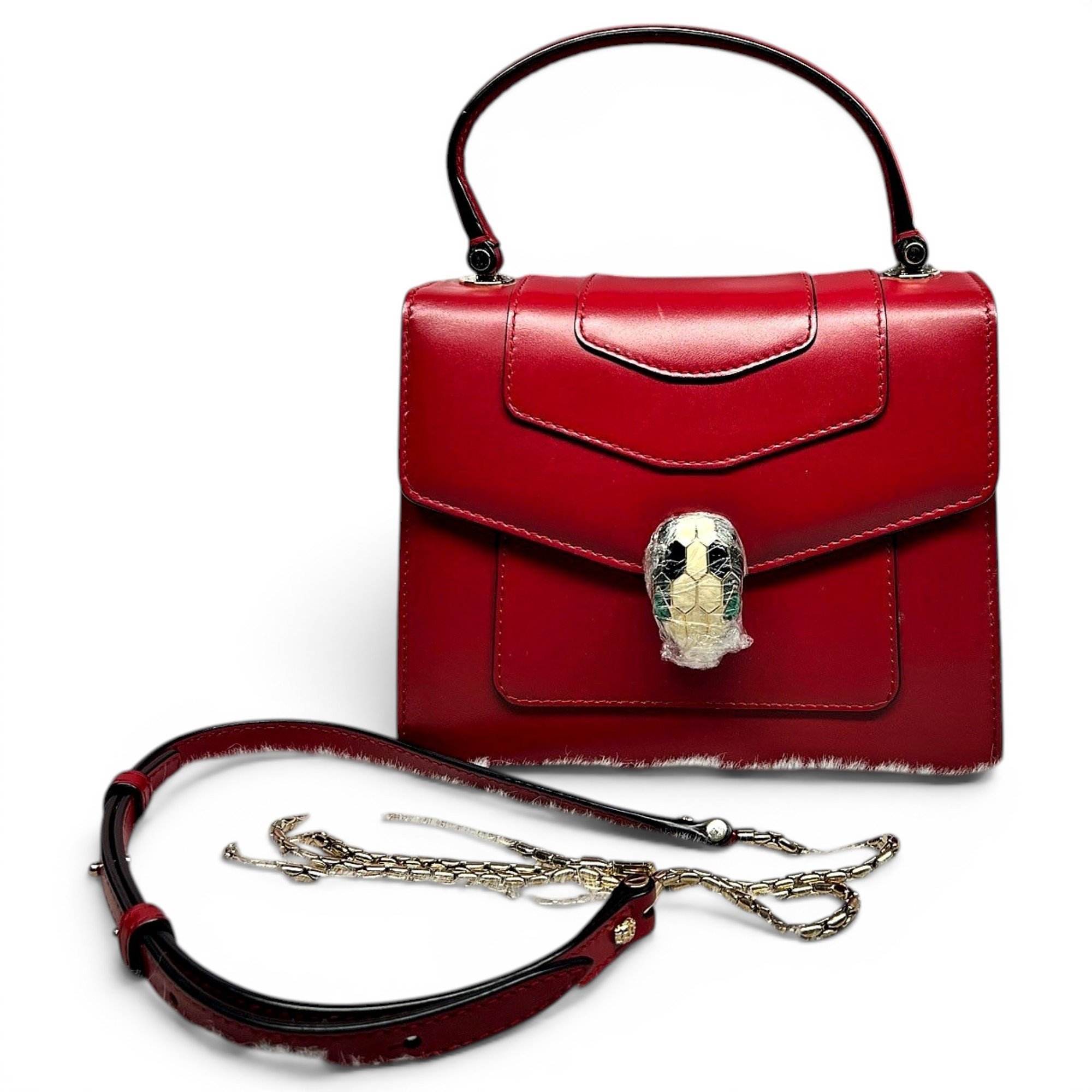Serpenti leather handbag