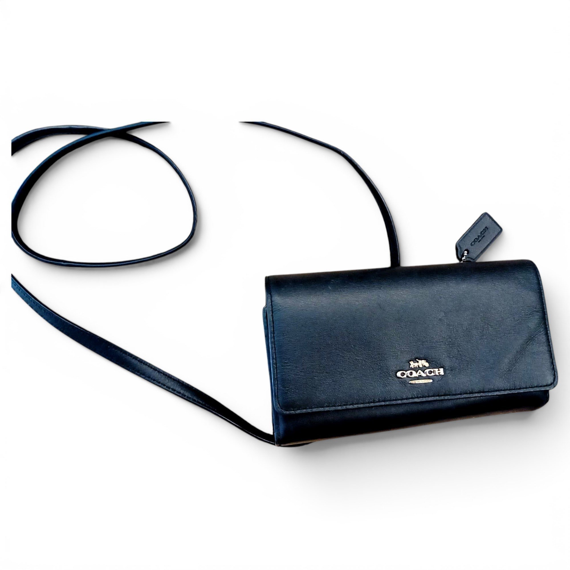 Leather clutch bag