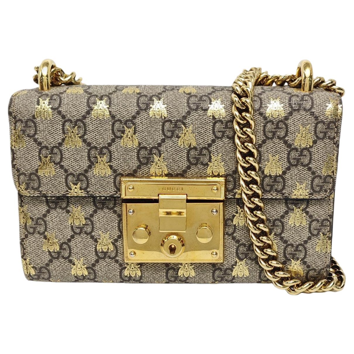 Padlock leather crossbody bag