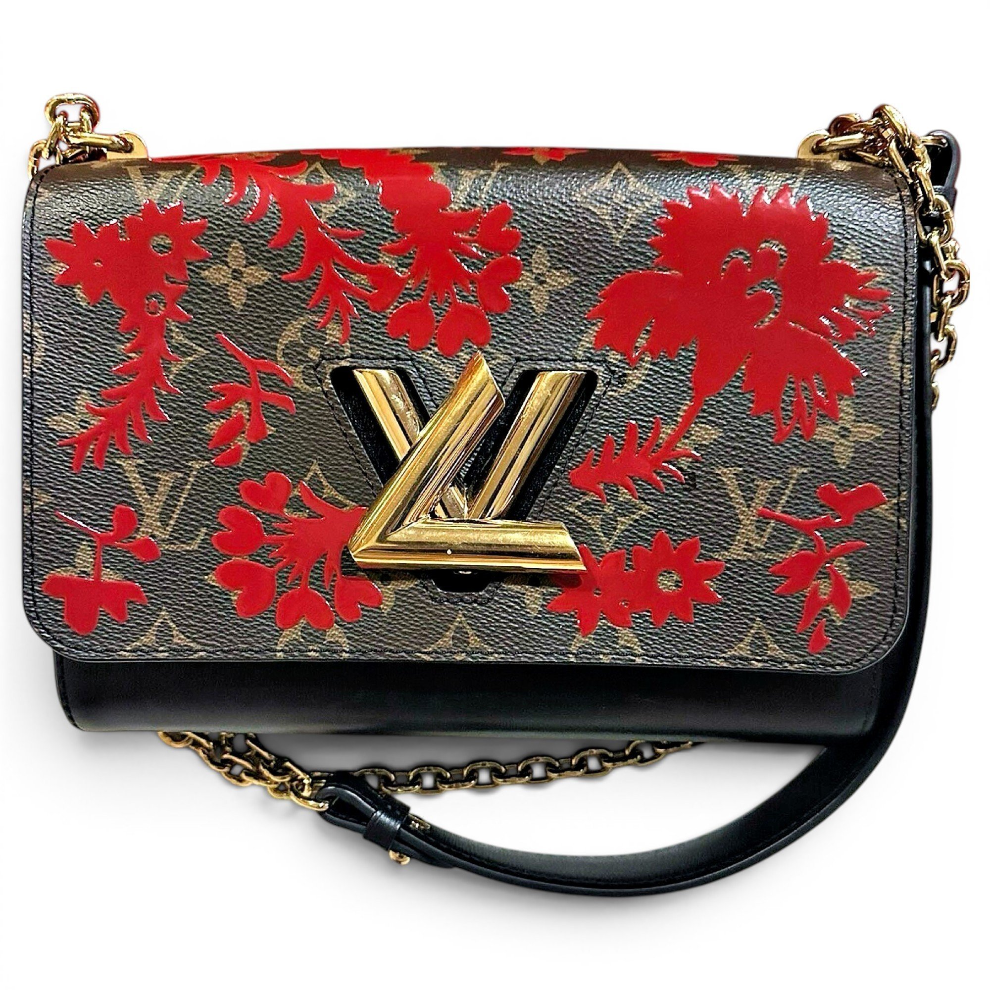 Twist leather handbag