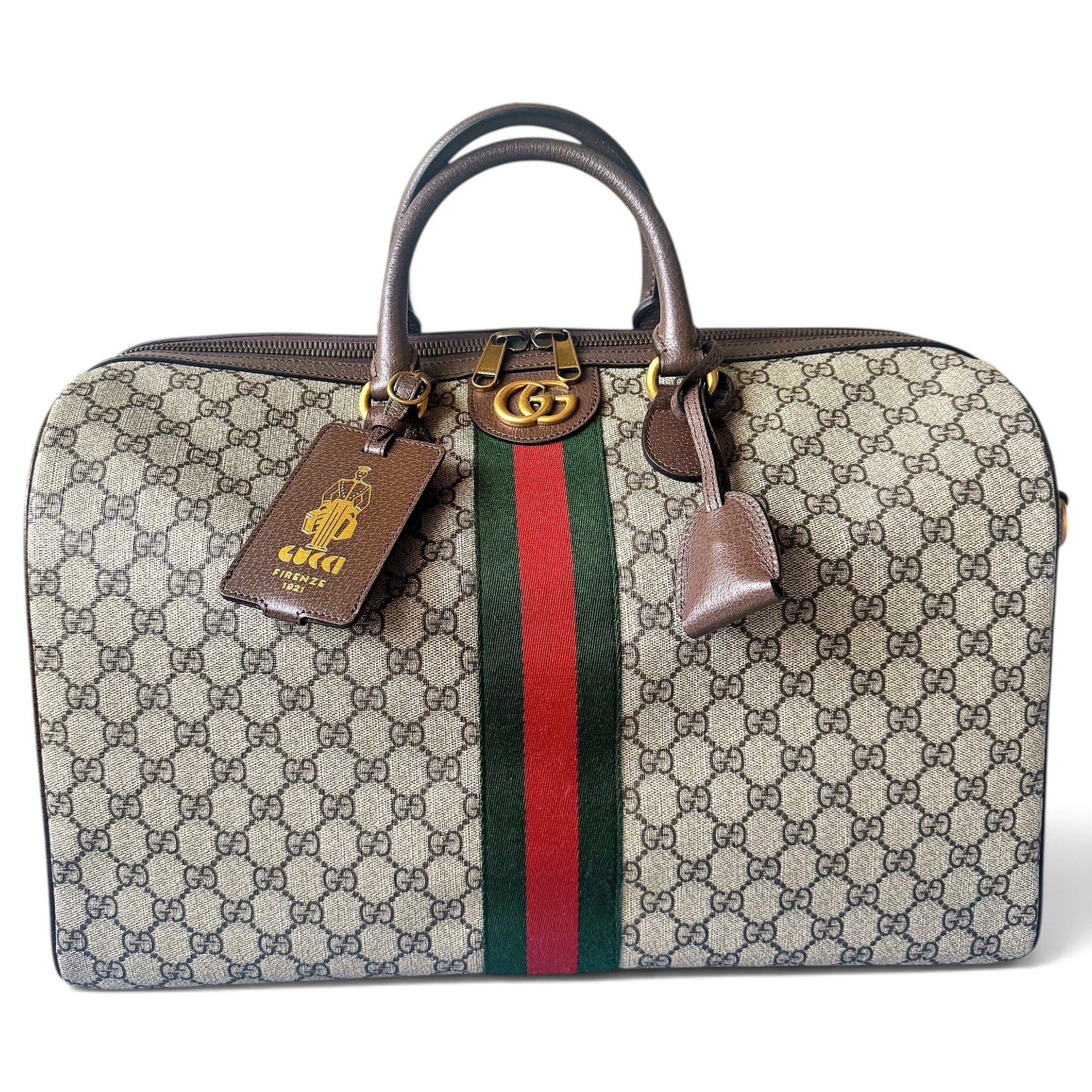 Ophidia leather bowling bag