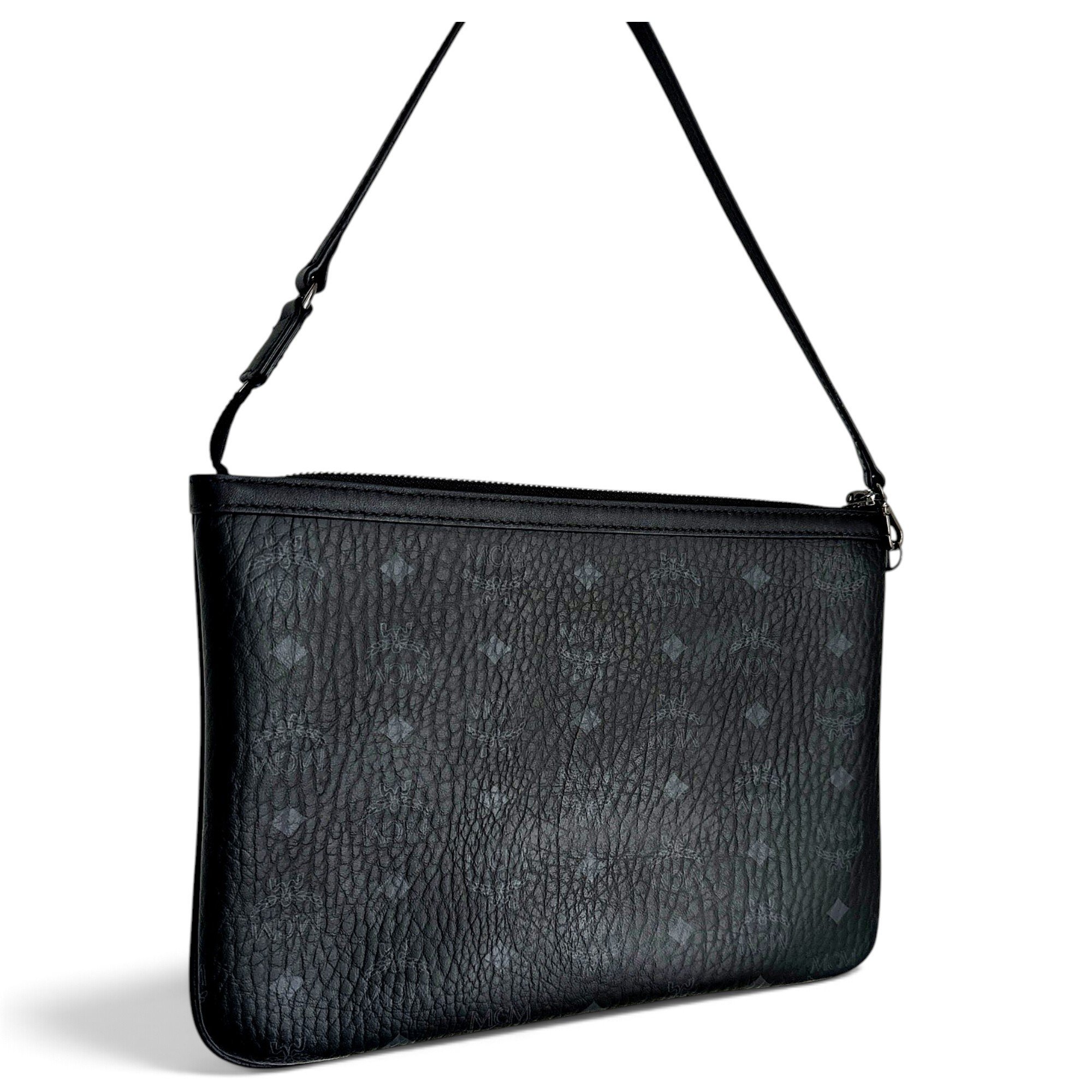 Leather clutch bag